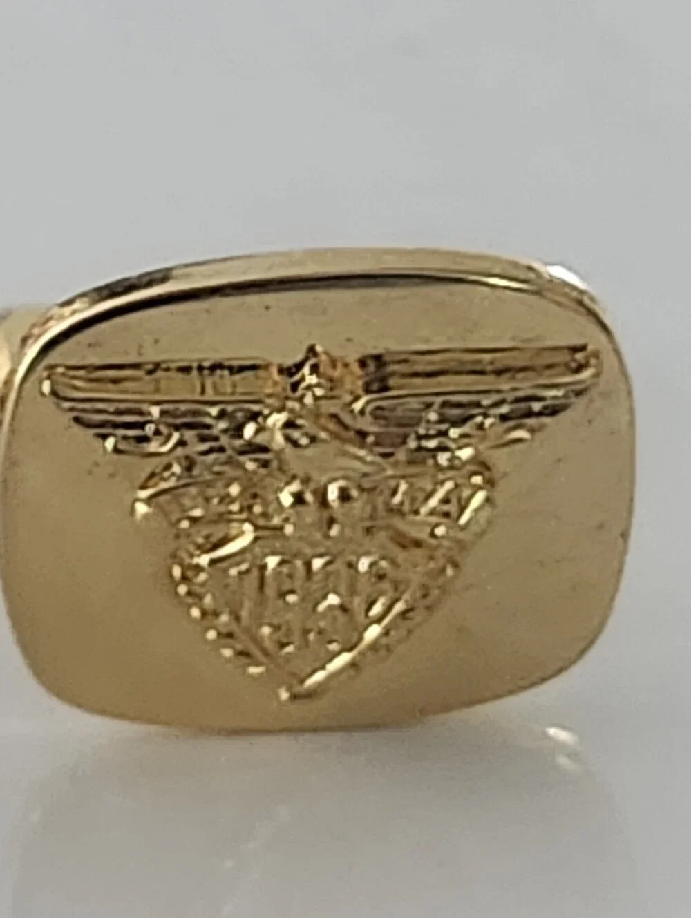 Vtg Gold-tone Winged Eagle Crest 1936 USMA Cufflinks